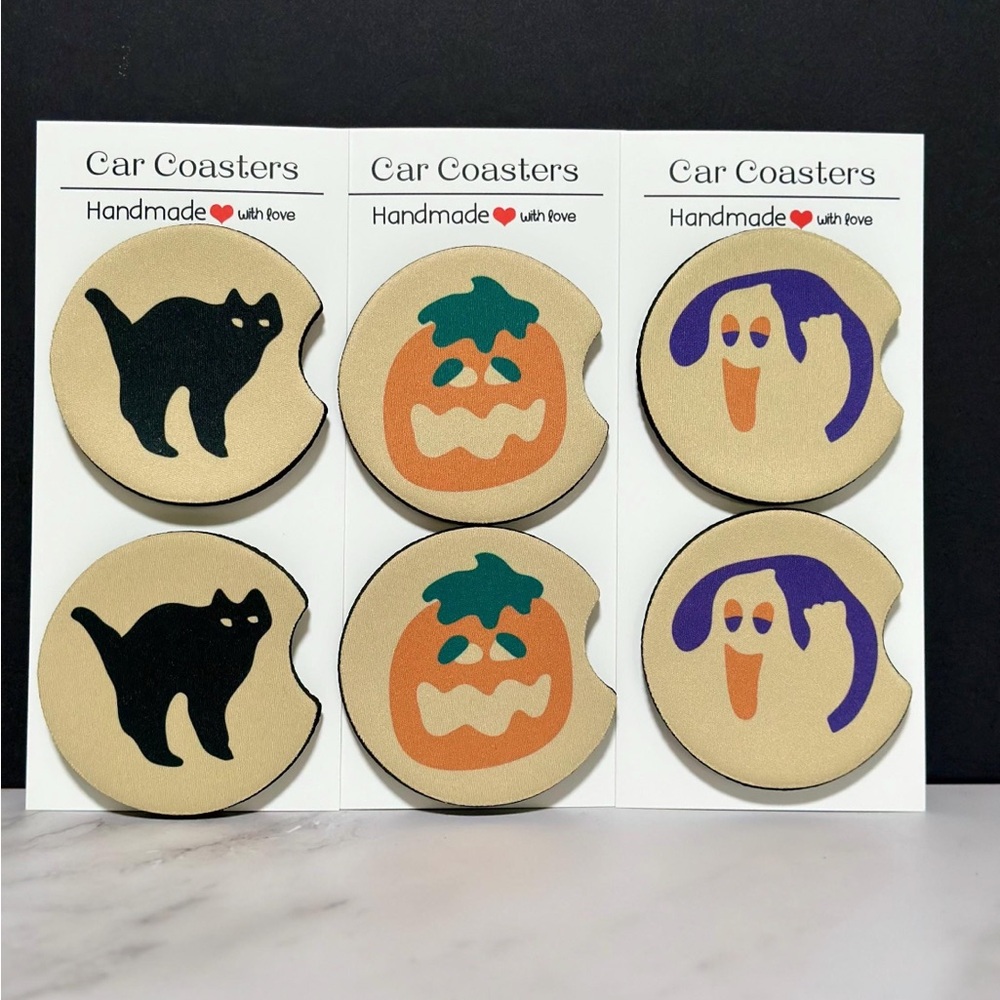 halloween nostalgic cookies car coaster